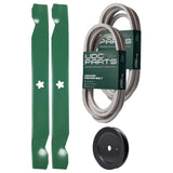 Products -  UDC Parts Mower Kit / Belt 539114557 + Belt 539117245 + Pulley 129861 + 2 Pack Blades 138971 / Fits Husqvarna RZ4219 RZ4619 RZ4620 RZ5422 RZ5424