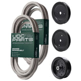 Products -  UDC Parts Mower Kit / Belt 539114557 + Belt 539117245 + Pulley 129861 + Pulley 195945 + Pulley 532196106 / Fits Husqvarna RZ4219