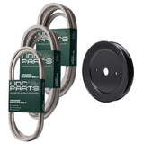 Products -  UDC Parts Mower Kit / Belt 140294 + Belt 196103 + Belt 197242 + Pulley 129861 / Fits Husqvarna GTH264T
