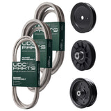 Wholesale Lawn Mower Parts -  UDC Parts Mower Kit / Belt 130969 + Belt 196103 + Belt 197242 + Pulley 129861 + Pulley 532194326 + Pulley 532196106 / Fits Husqvarna YTH24V48