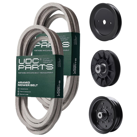 Products -  UDC Parts Mower Kit / Belt 196103 + Belt 197242 + Pulley 129861 + Pulley 532194326 + Pulley 532196106 / Fits Husqvarna GTH264T YTH24V48