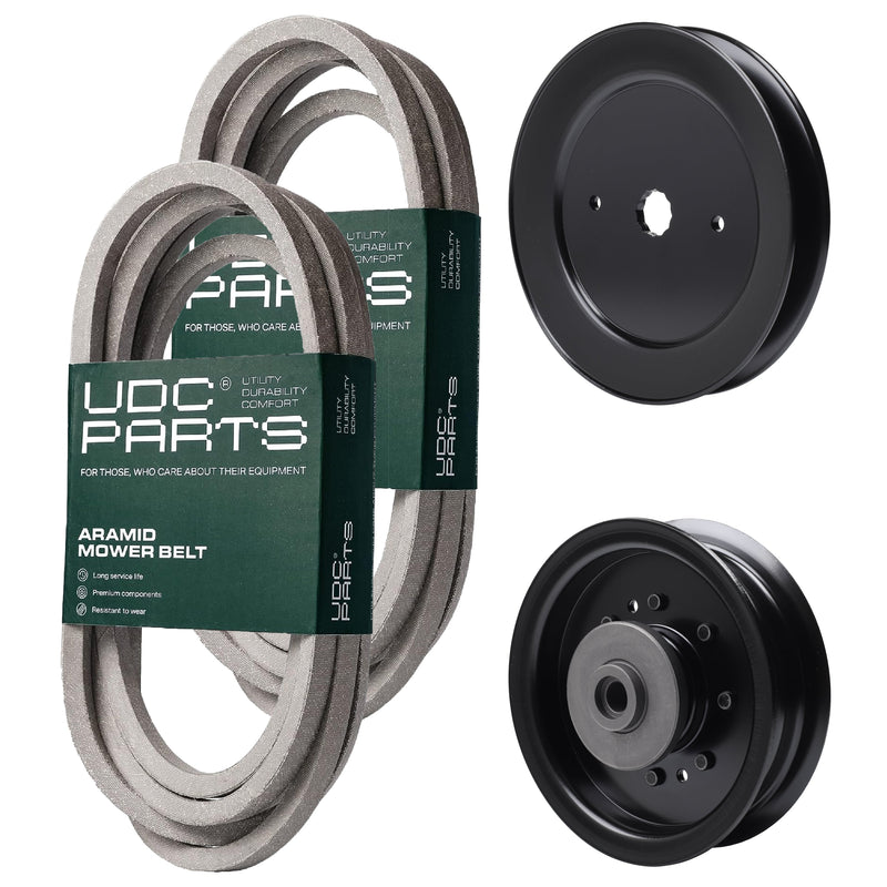 Products -  UDC Parts Mower Kit / Belt 539114557 + Belt 539117245 + Pulley 129861 + Pulley 532196104 / Fits Husqvarna LSZ4622 LSZ5422 LSZ5424 RZ4619 RZ4620 RZ5422 RZ5424