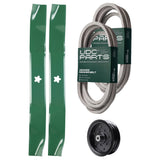 Products -  UDC Parts Mower Kit / Belt 539114557 + Belt 539117245 + Pulley 532196106 + 2 Pack Blades 134149 / Fits Husqvarna RZ4219 RZ4619 RZ4620 RZ5422 RZ5424
