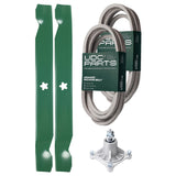 Products -  UDC Parts Mower Kit / Belt 539114557 + Belt 539117245 + Spindle 532174356 + 2 Pack Blades 138971 / Fits Husqvarna RZ4219 RZ4619 RZ4620 RZ5422 RZ5424