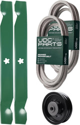 Products -  UDC Parts Mower Kit / Belt 539114557 + Belt 539117245 + Pulley 532196104 + 2 Pack Blades 138971 / Fits Husqvarna RZ4619 RZ4620 RZ5422 RZ5424