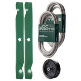 Products -  UDC Parts Mower Kit / Belt 539114557 + Belt 539117245 + Pulley 532196106 + 2 Pack Blades 138971 / Fits Husqvarna RZ4219 RZ4619 RZ4620 RZ5422 RZ5424