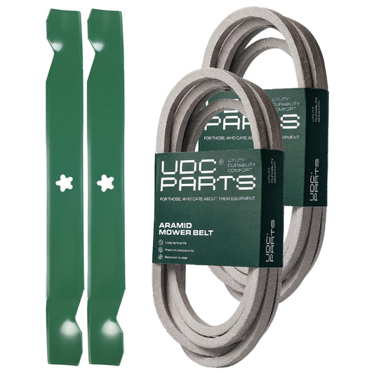 Products -  UDC Parts Mower Kit / Belt 539114557 + Belt 539117245 + 2 Pack Blades 138971 / Fits Husqvarna RZ4219 RZ4619 RZ4620 RZ5422 RZ5424