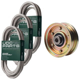 Products -  UDC Parts Mower Kit / Belt 754-04033 + Belt 754-04118 + Belt 954-04153 + Pulley 756-04224 / Fits Cub Cadet LT-1045 LT-1046