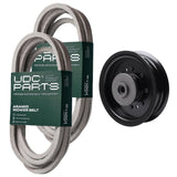  UDC Parts Mower Kit / Belt 539114557 + Belt 539117245 + Pulley 532196104 / Fits Husqvarna LSZ4622 LSZ5422 LSZ5424 RZ4619 RZ4620 RZ5422 RZ5424
