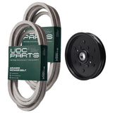 Products -  UDC Parts Mower Kit / Belt M126536 + Belt M151649 + Pulley AM106627 / Fits John Deere LT166