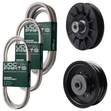 Products -  UDC Parts Mower Kit / Belt 130969 + Belt 140218 + Belt 197242 + Pulley 532194326 + Pulley 532196104 / Fits Poulan Pro PBGT22H48