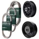 Products -  UDC Parts Mower Kit / Belt 140218 + Belt 197242 + Belt 405143 + Pulley 532196104 + Pulley 532194327 / Fits Husqvarna YTH220 Twin
