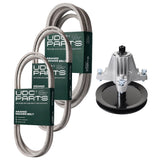  UDC Parts Mower Kit / Belt 754-04062 + Belt 754-04118 + Belt 754-04219 + Spindle 618-06989 / Fits Yard-Man LT-46