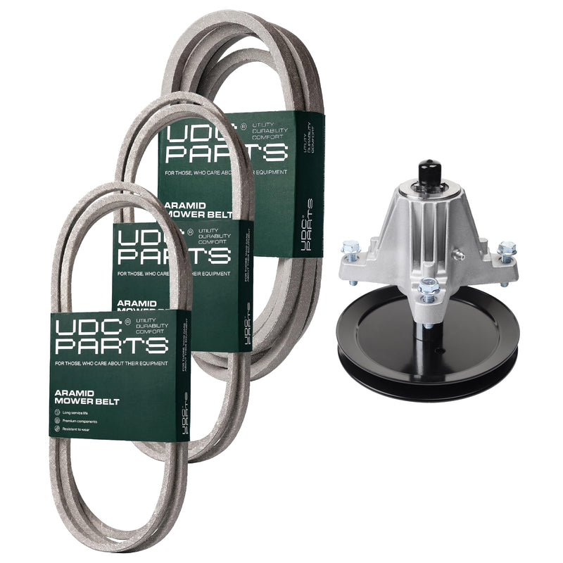  UDC Parts Mower Kit / Belt 754-04062 + Belt 754-04118 + Belt 754-04219 + Spindle 618-06989 / Fits Yard-Man LT-46