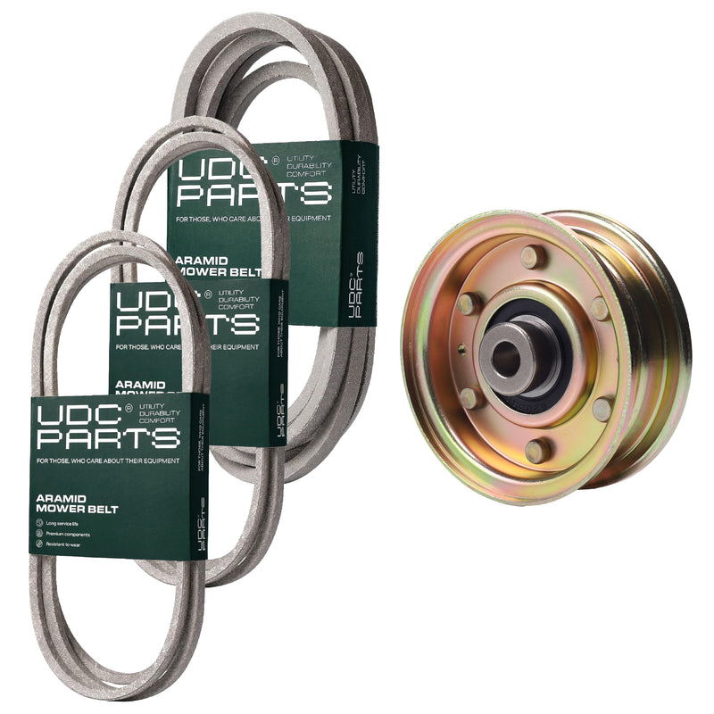  UDC Parts Mower Kit / Belt 754-04033 + Belt 754-04045 + Belt 754-0467 + Pulley 756-04224 / Fits Columbia P616G P616H V616G