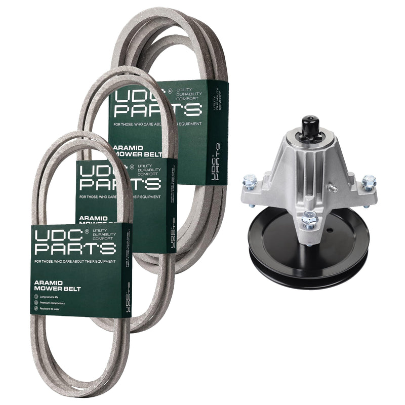  UDC Parts Mower Kit / Belt 754-04033 + Belt 754-04045 + Belt 754-0467 + Spindle 918-06991 / Fits Yard-Man LT-42