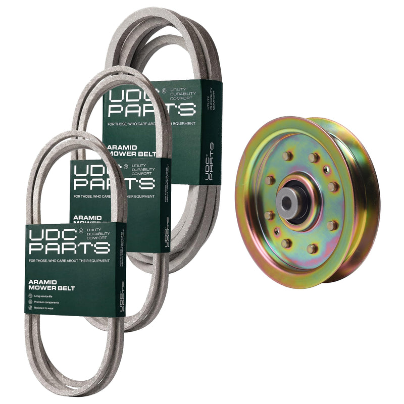  UDC Parts Mower Kit / Belt 754-04118 + Belt 754-0467 + Belt 754-0497 + Pulley 956-04129 / Fits Troy-Bilt Super Bronco