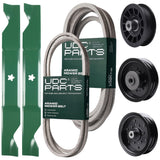 Products -  UDC Parts Mower Kit / Belt 130969 + Belt 197242 + Pulley 532196104 + Pulley 532196106 + Pulley 532194327 + 2 Pack Blades 405380 / Fits Husqvarna YTH220 Twin