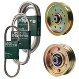 Products -  UDC Parts Mower Kit / Belt 754-04118 + Belt 754-0468 + Belt 754-0497 + Pulley 756-04224 + Pulley 956-04129 / Fits Troy-Bilt Super Bronco