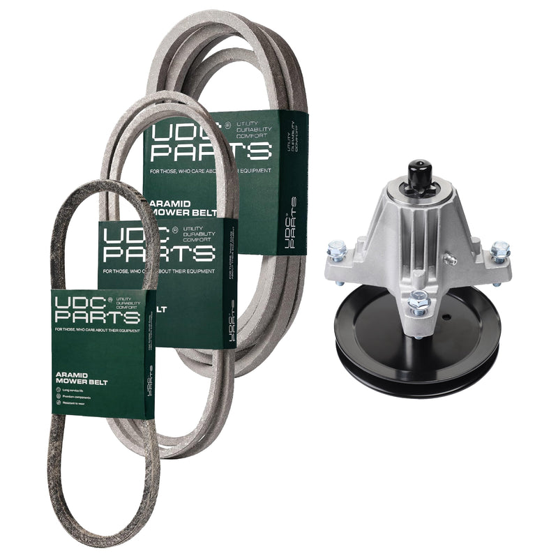  UDC Parts Mower Kit / Belt 754-04033 + Belt 754-04045 + Belt 754-0468 + Spindle 918-06991 / Fits Yard-Man LT-42