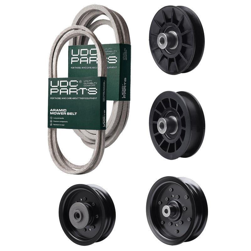 Products -  UDC Parts Mower Kit / Belt 130969 + Belt 197242 + Pulley 532194326 + Pulley 532196104 + Pulley 532196106 + Pulley 532194327 / Fits Poulan Pro PBGT22H48