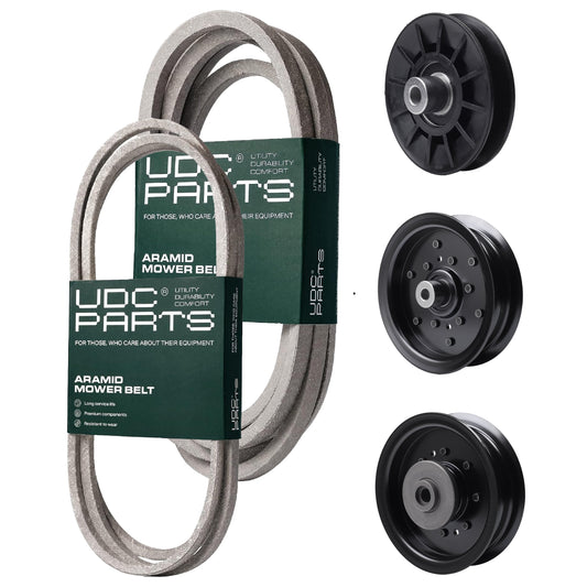 Products -  UDC Parts Mower Kit / Belt 130969 + Belt 197242 + Pulley 532194326 + Pulley 532196104 + Pulley 532196106 / Fits Poulan Pro PB23H48LGT PB23H48YT PBGT22H48 PP22V48 PPLGT2248