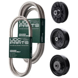  UDC Parts Mower Kit / Belt 140294 + Belt 197242 + Pulley 532194326 + Pulley 532196104 + Pulley 532196106 / Fits Husqvarna R53W