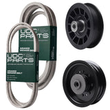 Products -  UDC Parts Mower Kit / Belt 130969 + Belt 197242 + Pulley 532196104 + Pulley 532194327 / Fits Husqvarna YTH220 Twin YTH2448T