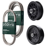 Products -  UDC Parts Mower Kit / Belt 140218 + Belt 197242 + Pulley 532196106 + Pulley 532194327 / Fits Husqvarna YTH220 Twin YTH2448T