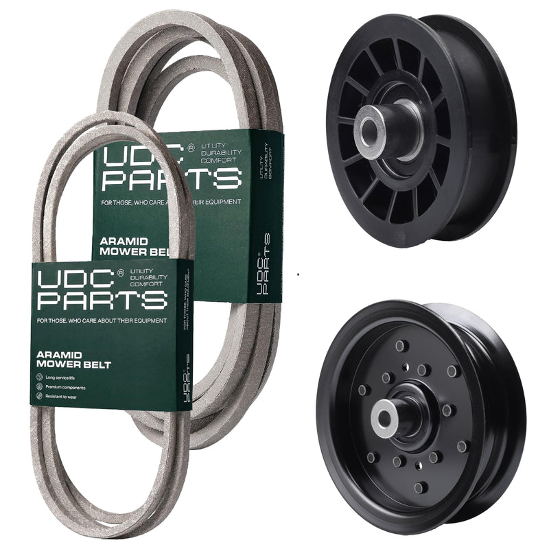  UDC Parts Mower Kit / Belt 197242 + Belt 405143 + Pulley 532196106 + Pulley 532194327 / Fits Husqvarna YTH220 Twin