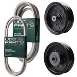  UDC Parts Mower Kit / Belt 197242 + Belt 405143 + Pulley 532196104 + Pulley 532196106 / Fits Husqvarna YTH220 Twin