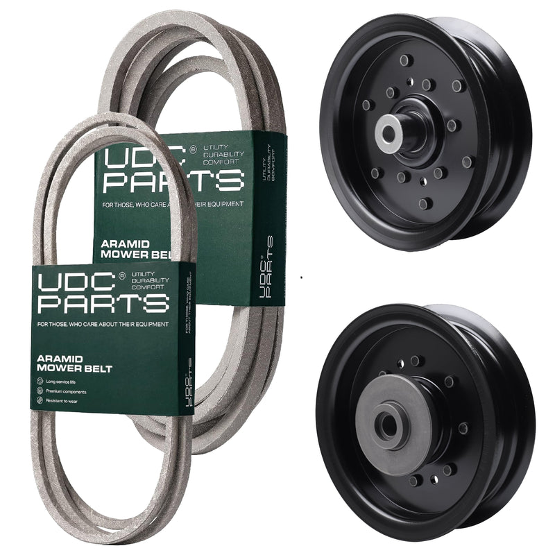  UDC Parts Mower Kit / Belt 197242 + Belt 405143 + Pulley 532196104 + Pulley 532196106 / Fits Husqvarna YTH220 Twin