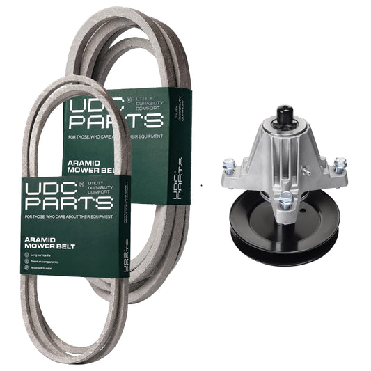 OEM–Equivalent Columbia Belt -  UDC Parts Mower Kit / Belt 754-04317 + Belt 754-04329 + Spindle 618-06978 / Fits Cub Cadet RZT-L54 RZT-L54 Fab RZT-LX54 Fab RZT-S54 RZT-S54 Fab RZT-SX54 Fab ZT1-54 Fab ZT2-54 Fab