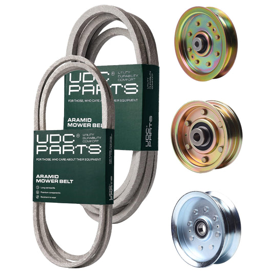 OEM–Equivalent Columbia Belt -  UDC Parts Mower Kit / Belt 754-04240 + Belt 954-04207 + Pulley 756-04224 + Pulley GY20629 / Fits Cub Cadet LTX-1050
