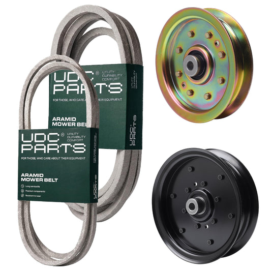 OEM–Equivalent Columbia Belt -  UDC Parts Mower Kit / Belt 754-04033 + Belt 754-04317 + Pulley 756-04511B + Pulley 956-04129 / Fits Columbia ZT-42