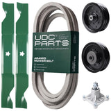 Products -  UDC Parts Mower Kit / Belt 539117245 + Pulley 532196106 + Pulley 532196104 + Spindle 532174356 + 2 Pack Blades 405380 / Fits Husqvarna LSZ4622 LSZ5422 LSZ5424