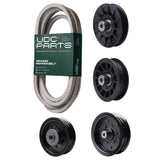 Products -  UDC Parts Mower Kit / Belt 197242 + Pulley 532194326 + Pulley 532196104 + Pulley 532196106 + Pulley 532194327 / Fits Husqvarna YTH220 Twin YTH2448T