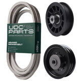 Products -  UDC Parts Mower Kit / Belt 197242 + Pulley 532196104 + Pulley 532194327 / Fits Husqvarna YTH220 Twin YTH2448T