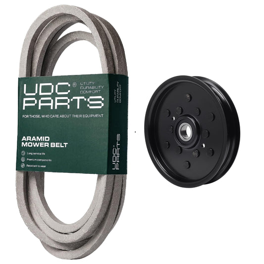 Products -  UDC Parts Mower Kit / Belt M126536 + Pulley AM106627 / Fits John Deere LT133 LT150 LT155 LT166