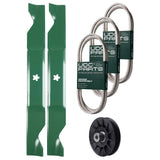 Products -  UDC Parts Mower Kit / Belt 130969 + Belt 140218 + Belt 405143 + Pulley 532194326 + 2 Pack Blades 405380 / Fits Jonsered LT2223A2