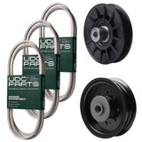 Products -  UDC Parts Mower Kit / Belt 130969 + Belt 140218 + Belt 405143 + Pulley 532194326 + Pulley 532196104 / Fits Husqvarna YTH220 Twin