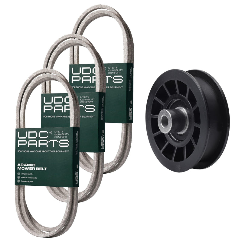  UDC Parts Mower Kit / Belt 130969 + Belt 140218 + Belt 197253 + Pulley 532194327 / Fits Husqvarna LTH171