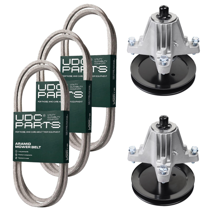 Products -  UDC Parts Mower Kit / Belt 754-04060 + Belt 754-0467 + Belt 754-05027A + Spindle 618-06976 + Spindle 918-06991 / Fits Troy-Bilt TB42