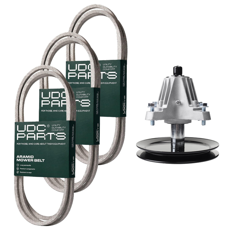  UDC Parts Mower Kit / Belt 754-04219 + Belt 754-04249 + Belt 754-0467 + Spindle 618-06989 / Fits Yard-Man LT-46