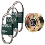  UDC Parts Mower Kit / Belt 754-04060 + Belt 754-04249 + Belt 754-0467 + Pulley 756-04224 / Fits Craftsman LT-2000