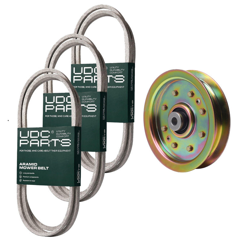  UDC Parts Mower Kit / Belt 754-04060 + Belt 754-04219 + Belt 954-04207 + Pulley 956-04129 / Fits Cub Cadet LTX-1042 LTX-1045