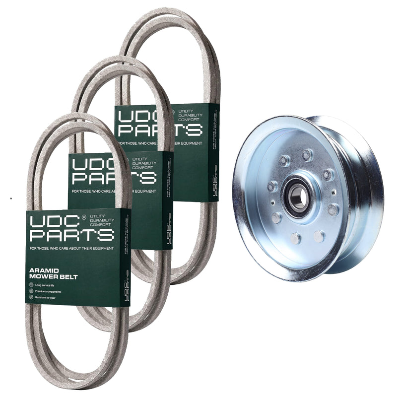  UDC Parts Mower Kit / Belt 754-04219 + Belt 954-04207 + Belt 954-05022a + Pulley GY20629 / Fits Troy-Bilt TB2246