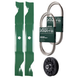 Products -  UDC Parts Mower Kit / Belt 140218 + Belt 197253 + Pulley 532194326 + 2 Pack Blades 405380 / Fits Jonsered LT2223A2