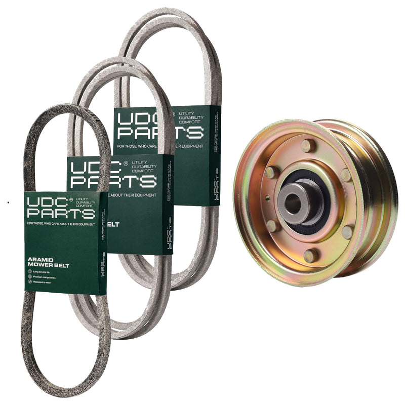  UDC Parts Mower Kit / Belt 754-04060 + Belt 754-0467 + Belt 754-0468 + Pulley 756-04224 / Fits Troy-Bilt Bronco Super Bronco