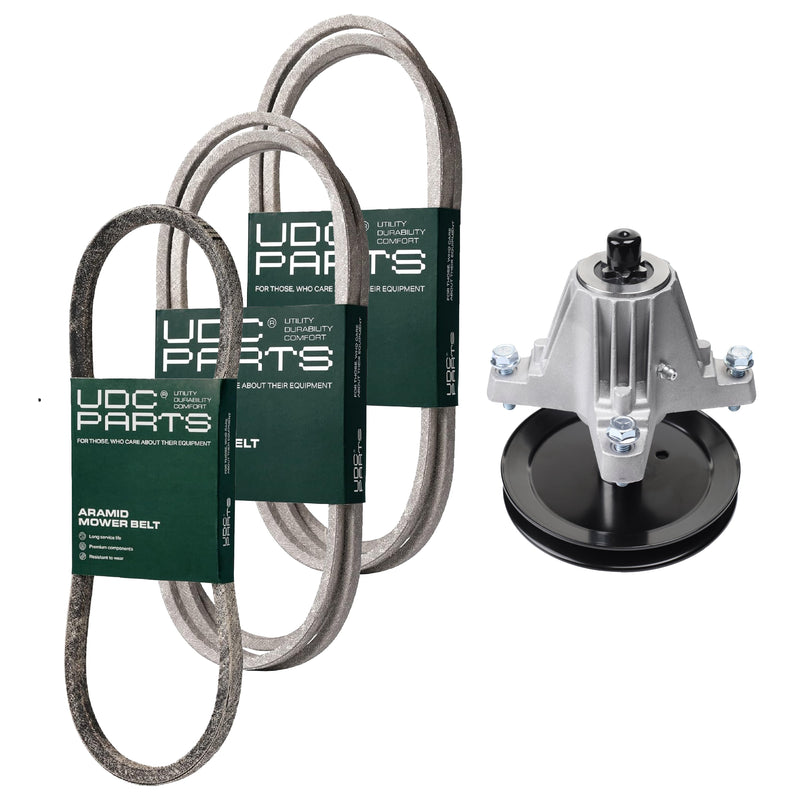  UDC Parts Mower Kit / Belt 754-04062 + Belt 754-04249 + Belt 954-05001 + Spindle 918-06991 / Fits Yard-Machines LT-42